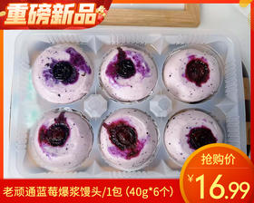 老顽通蓝莓爆浆馒头/1包（40g*6个）生产日期：26年4月