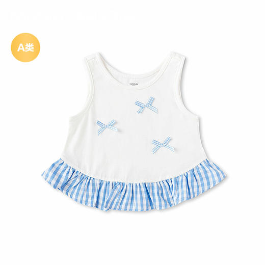 【balaOne】巴拉巴拉宝宝背心女童上衣2026新款拼接下摆时髦洋气 商品图4