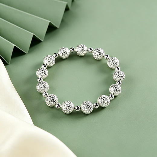 【宏艺珠宝】银月织星·足银手串 商品图2