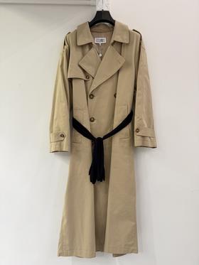 女款腰带长款风衣zh016