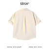 SDSA男装2026新款高贵轻奢简约纯色褶皱短袖衬衫百搭时尚休闲上衣 商品缩略图4