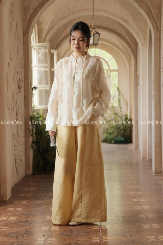 【门店同款】ENJOY夏季“游园戏梦”素锦时裳时装裤 170943722 商品图1