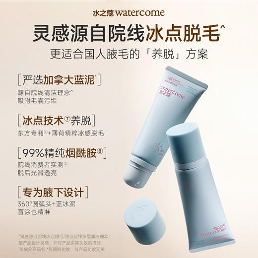 【任2件99元】【会员福利】水之蔻脱毛膏温和不刺激冰点学生专用60腿毛汗毛100g 商品图2