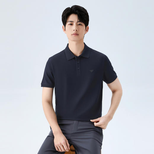 【双面珠地】柒牌短袖2026夏季新款扁机领提花男装上衣商务POLO衫 130T70230 商品图1