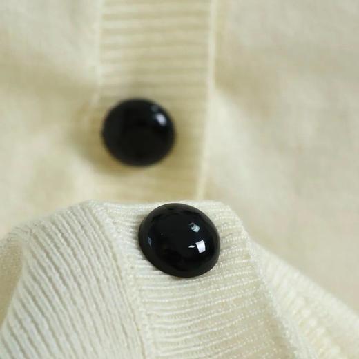 法式“重工钉珠刺绣”醋酸羊毛针织衫，手感滑、软、糯，高定设计细节拉满 商品图4