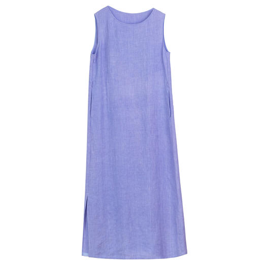 牧衣游原创 汉麻无袖连衣裙女夏季新款宽松质朴休闲轻薄长裙 云珂 商品图4