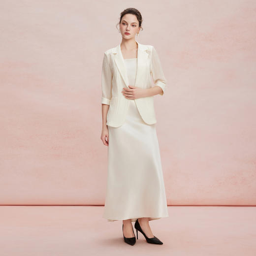 RF101斯尔丽26新款七分袖收腰通勤遮肉显瘦透气外套 商品图7