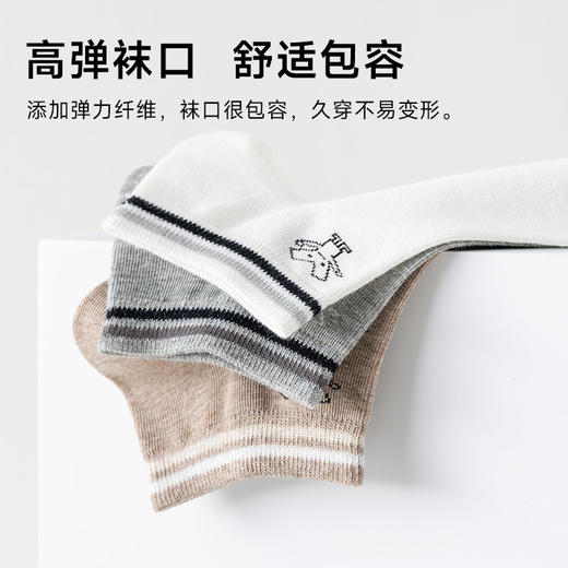 男士罗口横条船袜 商品图3