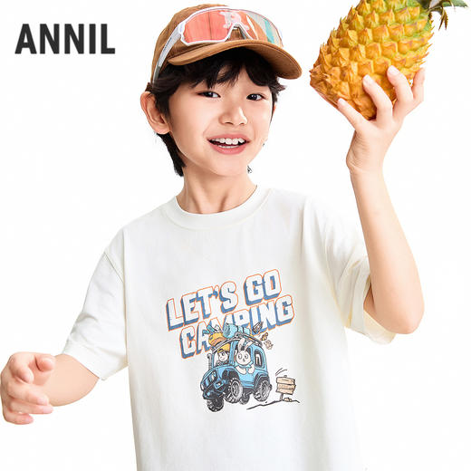 【实体店同款】男童圆领短袖针织衫夏季新款安奈儿童装AB621136 商品图1