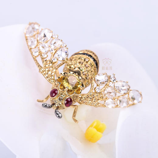【甜蜜使者】红宝石蜜蜂胸针金-G2603109 商品图4