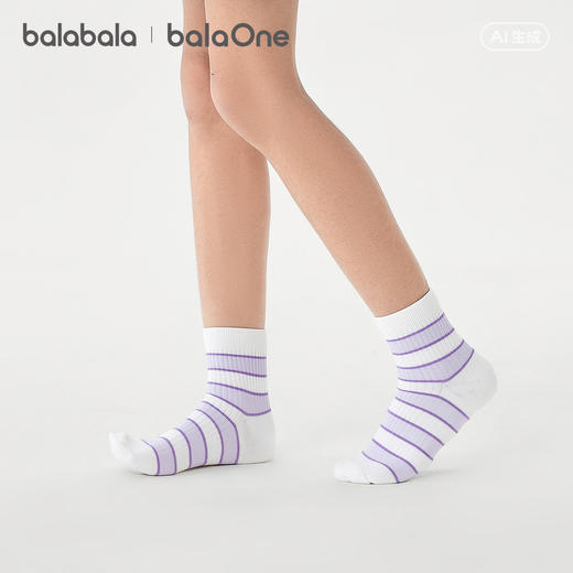 巴拉巴拉儿童袜子夏季新款网眼透气男女童短袜柔软棉弹舒适四双装 商品图2