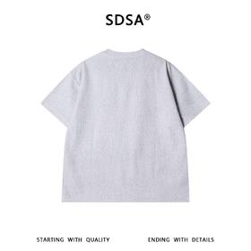 SDSA男装2026新款高贵轻奢亨利领小V领短袖T恤肌理感宽松圆领上衣