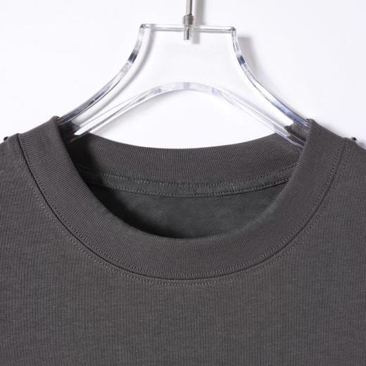 SDSA男装2026新款高贵轻奢潮牌简约皮标装饰圆领短袖百搭宽松上衣 商品图1