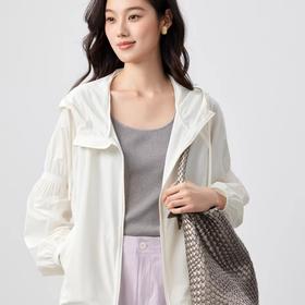 【裸感防晒】2026年新款宾霸凉感防晒衣 90g纸张薄 日本进口旭化成铜氨纤维 自带凉感 连帽防紫外线 宽松 7A抗菌 2661