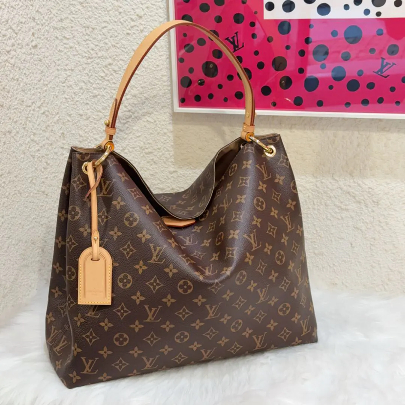 LV Graceful 老花 中号 单肩斜挎包