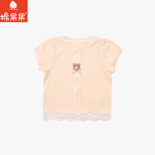 棉果果夏季新品女童莫代尔棉短袖T恤M222140226328 商品图0