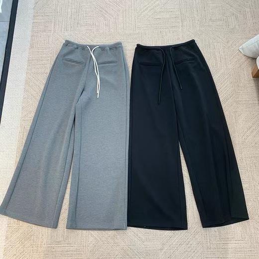 F040303夏薄款新款高腰设计感宽松莫代尔垂感直筒休闲裤女长裤 商品图1