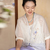 牧衣游原创 棉麻手工刺绣外套女新款轻薄文艺系带防晒开衫 乐岛 商品缩略图0