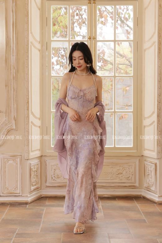 【门店同款】ENJOY夏季人鱼紫荷叶边长裙 170796451 商品图3