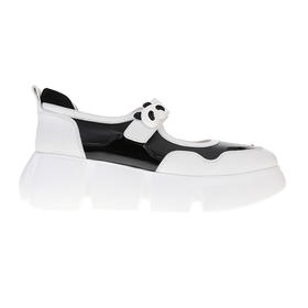 sheme国宝小白系列黑白撞色水晶熊猫头呆萌可爱女士厚底休闲鞋可定制