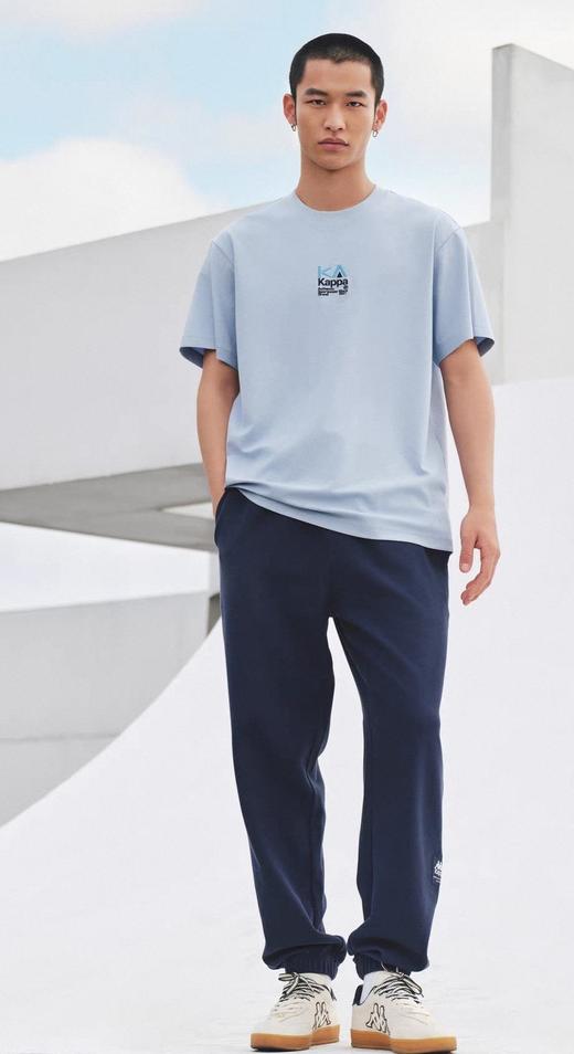 XXMKappa卡帕背靠背运动T恤男夏季宽松透气短袖跑步半袖上衣 商品图0