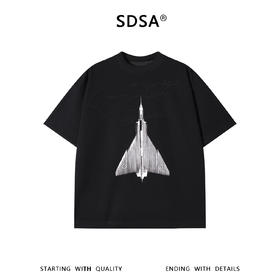 SDSA男装2026新款高贵轻奢美式烫钻字母印花圆领短袖T恤百搭高街