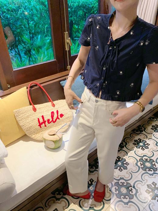 <曾小咸推荐>4.4现货秒杀 ！微信超特价！韩系系带绣花短袖衬衫 日常129.99 立减70 秒杀59.99！！ 商品图13