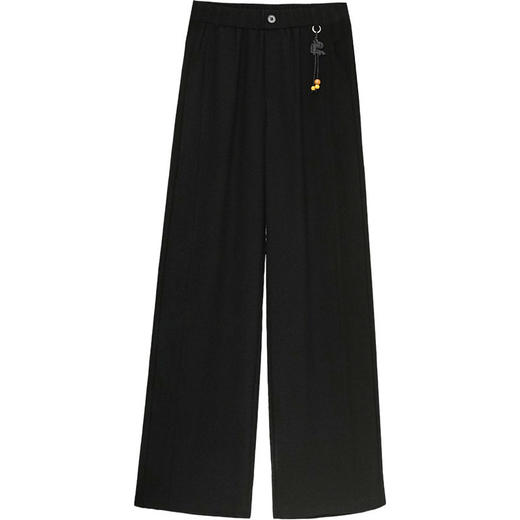 「自」全新升级【铂金会员174/天猫229/差价55】(01806)洛诗琳高腰百搭阔腿裤女2026新款慵懒风垂感显瘦休闲长裤 商品图4