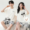 情侣睡衣夏季短袖短裤薄款卡通带胸垫两件套装家居服男女士可外穿 商品缩略图11