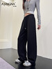 【直筒阔腿】阿菁娜春夏新款直筒阔腿裤修饰腿型遮胯腿粗抽绳松紧腰不勒腹F31C210036 商品缩略图1