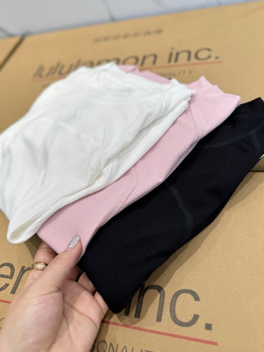 lulu正品糯叽叽坑条显瘦弹力运动T恤 商品图10