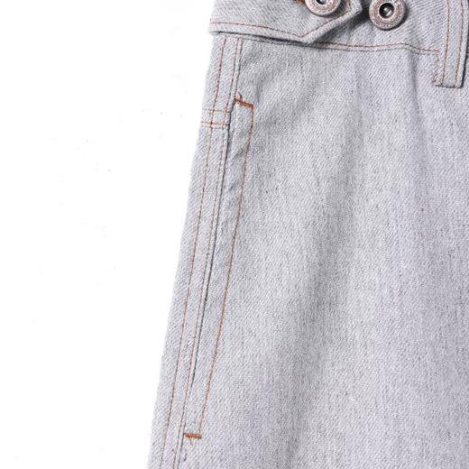 SDSA男装2026新款高贵轻奢高街设计纯色明线直筒牛仔裤百搭上衣 商品图3