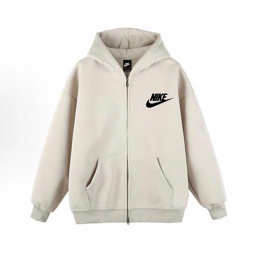 F040312春季新款男女同款花朵系列高克重重磅双层连帽开衫外套 商品图2