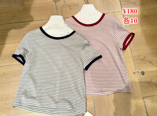 【门店同款】ENJOY夏季撞色条纹短袖T 162260817 商品图0