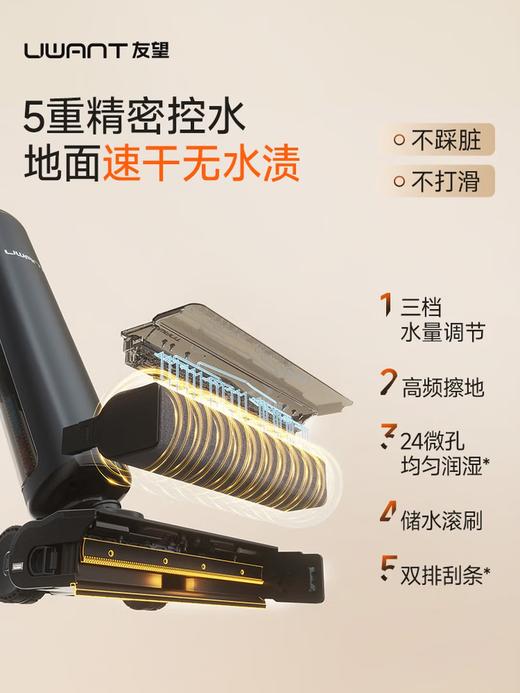UWANT友望新品洗地机大头Pro【重磅上新】首创D字滚刷 洗拖吸一体自动清洗拖地机 大头Pro 商品图4
