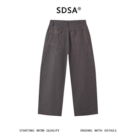 SDSA男装2026新款高贵轻奢时尚简约复古褶皱直筒牛仔裤百搭舒适 商品图1