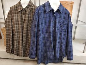 【门店同款】ENJOY秋季韩系复古格纹衬衫 164700097