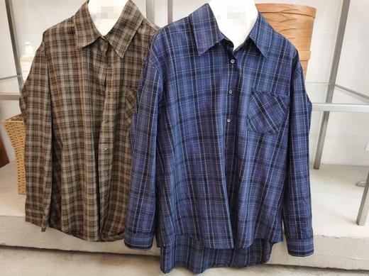 【门店同款】ENJOY秋季韩系复古格纹衬衫 164700097 商品图0