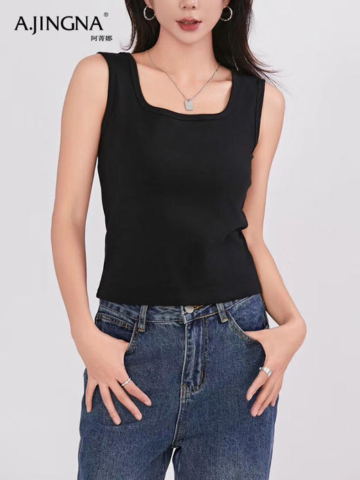 【刚需内搭】阿菁娜正反两穿的修身背心F31C301028 商品图0