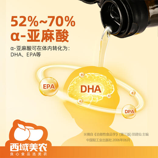 西域美农有机亚麻籽油250ml 商品图1