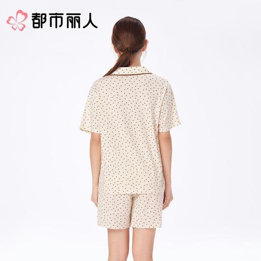 都市丽人睡衣女士睡衣薄家居服40支TC拉架睡衣女士棉质短袖套装女装短袖短裤LHC1C8 商品图2