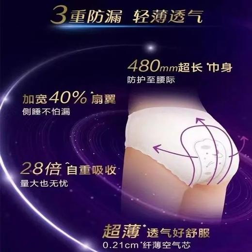 花王乐而雅懒睡派安睡裤3+1片装扇形大尾翼480mm超长巾身 商品图9
