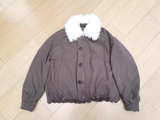 【门店同款】ENJOY冬季卷卷毛翻领羽绒外套 168343437 商品图0