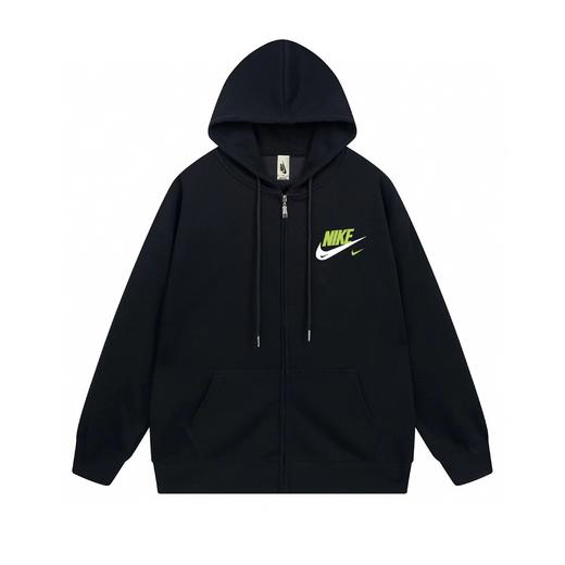 F040310春季新款罗纹耐磨损舒适亲肤情侣款连帽开衫拉链卫衣外套 商品图0