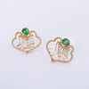 【事事如意】镂空翡翠如意耳钉G2603123 商品缩略图1