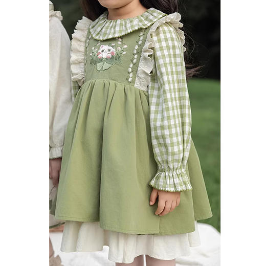 裁缝学苑TH23女童荷叶边衬衫背心裙两件套装纸样儿童上衣童装样板图纸 商品图1