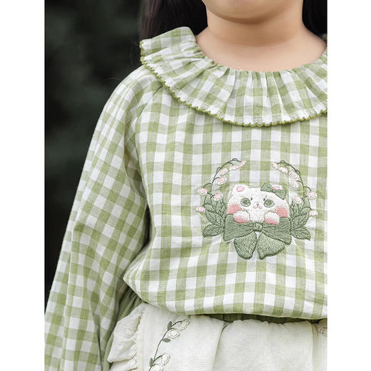 裁缝学苑TH23女童荷叶边衬衫背心裙两件套装纸样儿童上衣童装样板图纸 商品图4