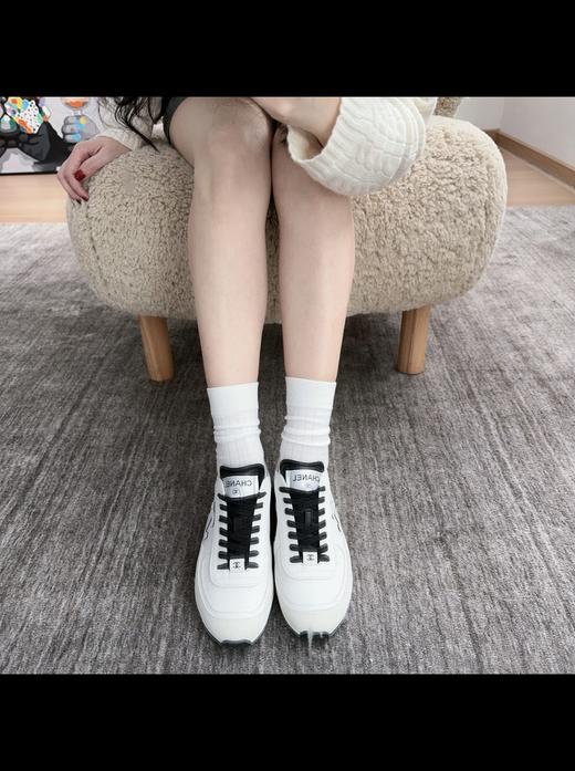 香奈儿 新款徽标黑白熊猫拼色德训休闲鞋 商品图8