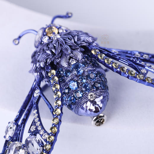 【花间使者】蓝宝石飞蛾胸针G2603108 商品图7