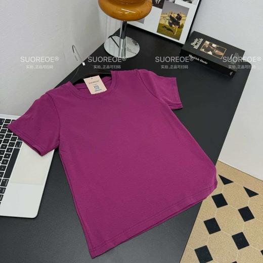 巨显白火龙果双面棉极简短袖T恤 商品图14